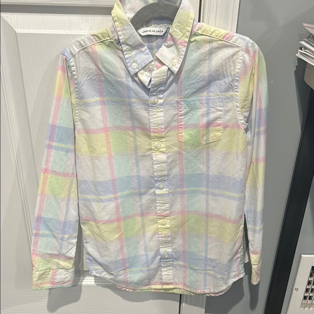 Janie and Jack Pastel Plaid Shirt